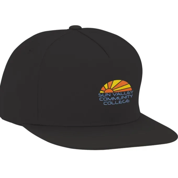 Yupoong Five Panel Flat Bill Cap
