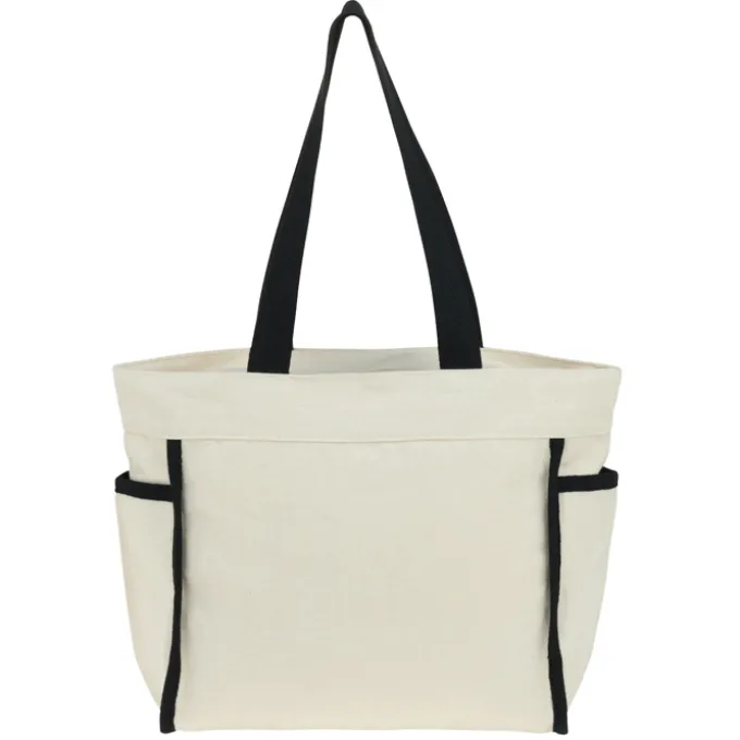 Zippered 10-oz Cotton Accent Tote
