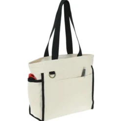 Zippered 10-oz Cotton Accent Tote
