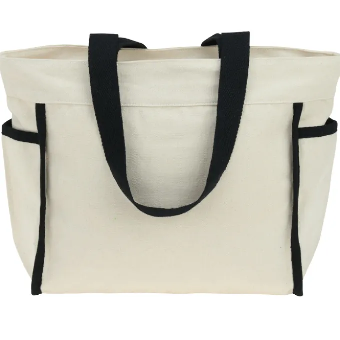 Zippered 10-oz Cotton Accent Tote