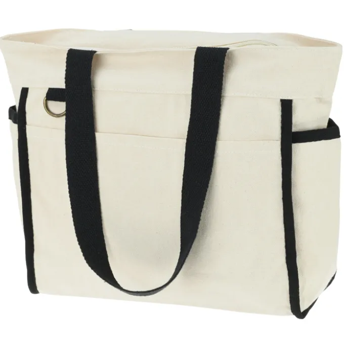 Zippered 10-oz Cotton Accent Tote - Full Color