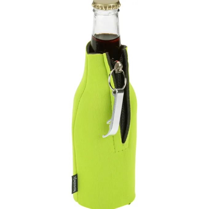 Zip-up Bottle Koozie® Cooler with Opener