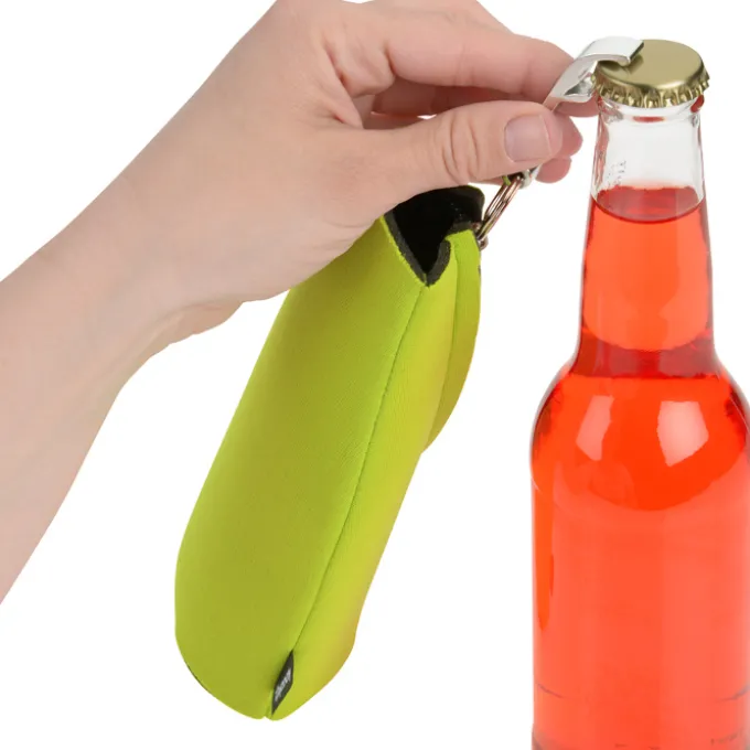Zip-up Bottle Koozie® Cooler with Opener