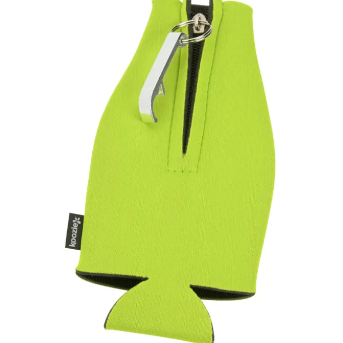 Zip-up Bottle Koozie® Cooler with Opener