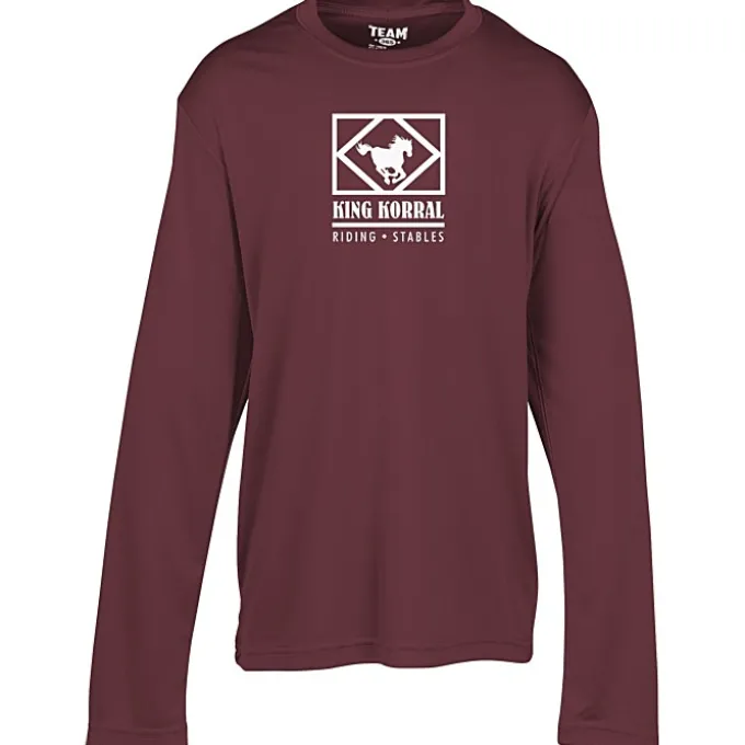 Zone Performance Long Sleeve Tee - Youth - Screen