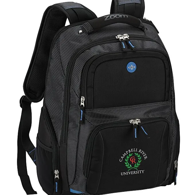Zoom Checkpoint-Friendly Laptop Backpack - Embroidered